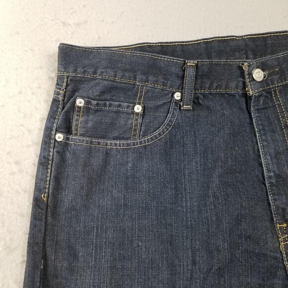 Levis 559 Jeans Mens 38x30 Dark Wash Blue Relaxed Straight Leg Denim 5 Pocket - Picture 3 of 12